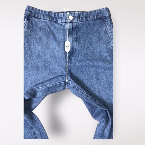 J.Crew 1996 High Waist Cropped Wide Leg Lace Up Jeans Size 28‎ Coastal Sailor - Picture 7 of 10